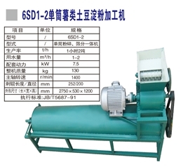 6sd1一2型红薯磨粉机制作淀粉的过程